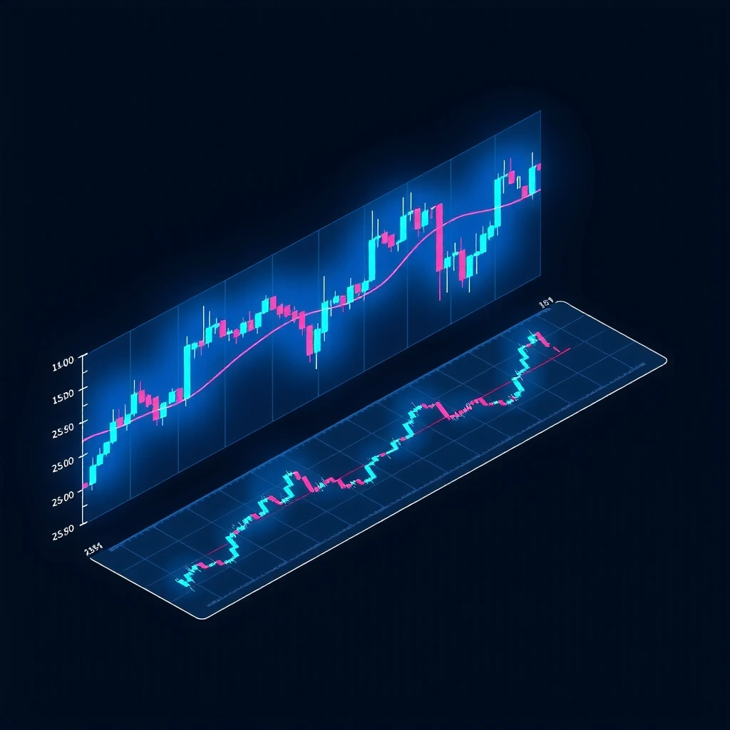 Advanced charting interface showing real-time financial data